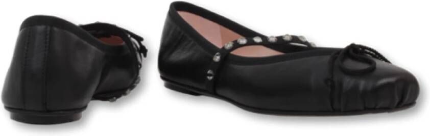 Pretty Ballerinas Kristalversierde zalmroze ballerina schoenen Black Dames