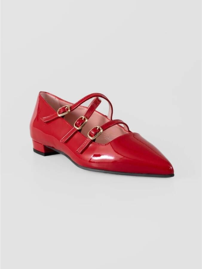 Pretty Ballerinas Rode Lakleren Ballet Flats Red Dames