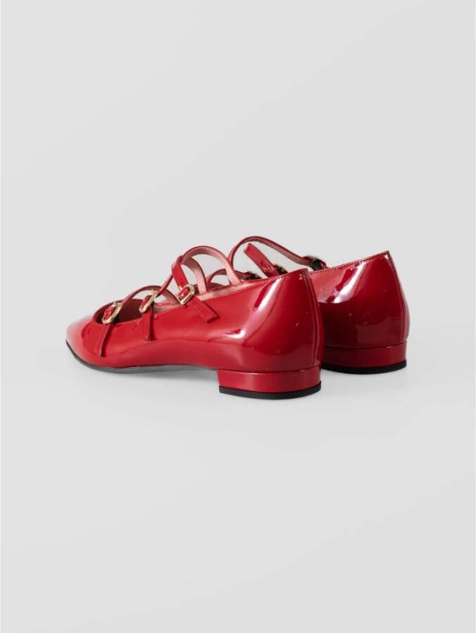 Pretty Ballerinas Rode Lakleren Ballet Flats Red Dames