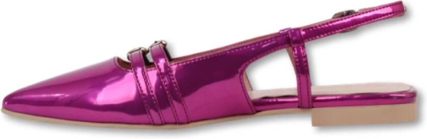 Pretty Ballerinas Yvette Slingback Ballerina in Magentaroze Purple Dames