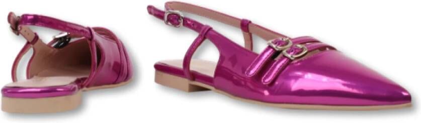 Pretty Ballerinas Yvette Slingback Ballerina in Magentaroze Purple Dames