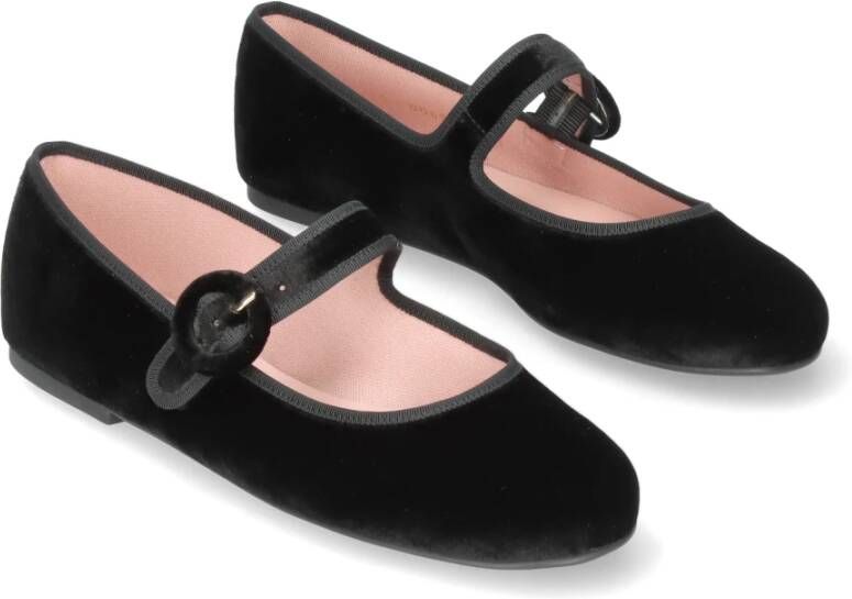 Pretty Ballerinas Zwarte Ballerina's met Verstelbare Band Black Dames