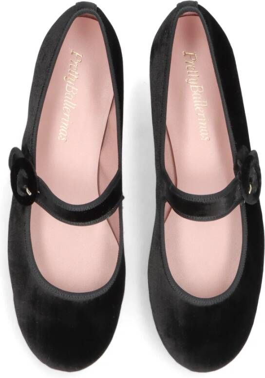 Pretty Ballerinas Zwarte Ballerina's met Verstelbare Band Black Dames