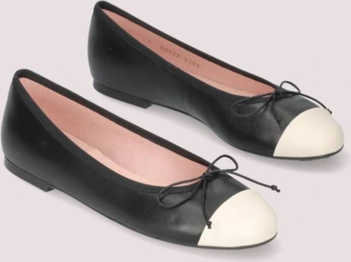 Pretty Ballerinas Zwarte Leren Ballerina Schoenen Black Dames