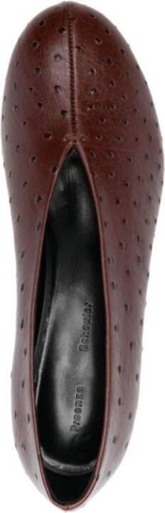 Proenza Schouler Gedrukte Struisvogel Tee Pumps Brown Dames