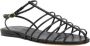 Proenza Schouler Gekooide Lamsskin Platte Sandalen met T-Straps Black Dames - Thumbnail 2