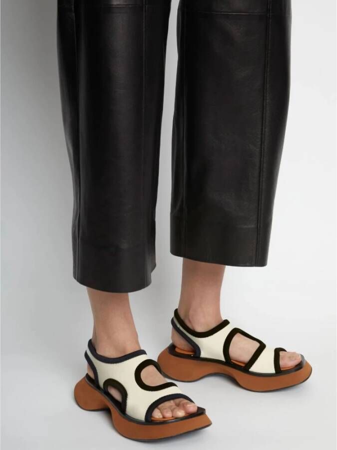 Proenza Schouler Neopreen Slip-On Sandalen met Chunky Zool White Dames