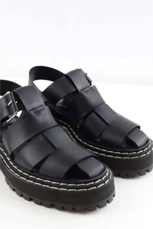 Proenza Schouler Pre-owned Leather sandals Black Dames