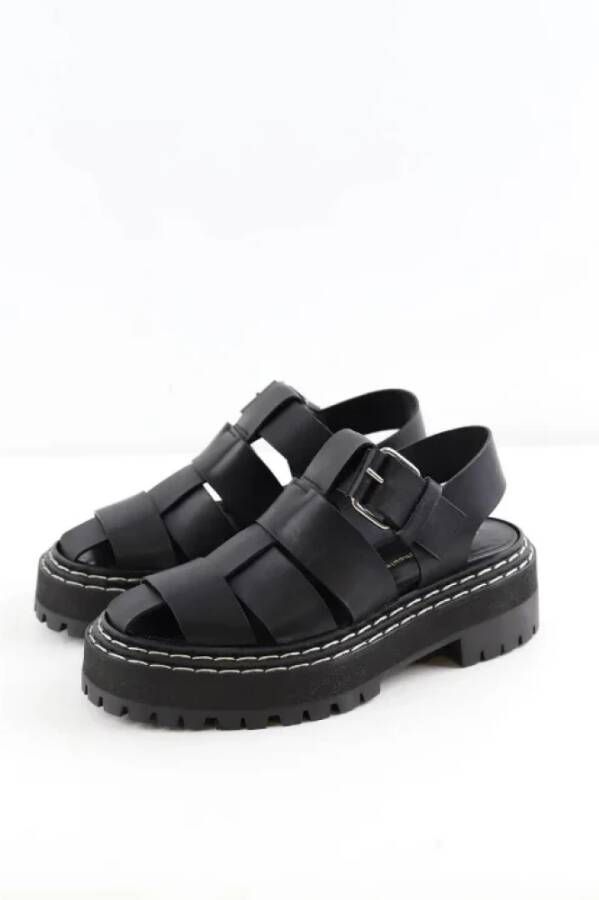 Proenza Schouler Pre-owned Leather sandals Black Dames