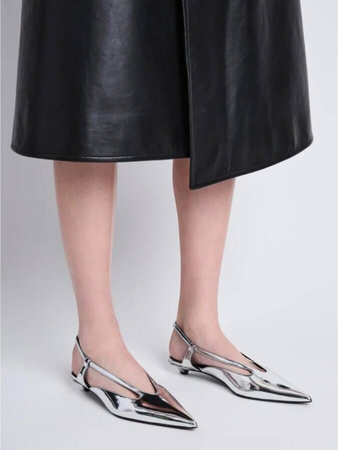 Proenza Schouler Spiegel Point Slingback Pumps Gray Dames