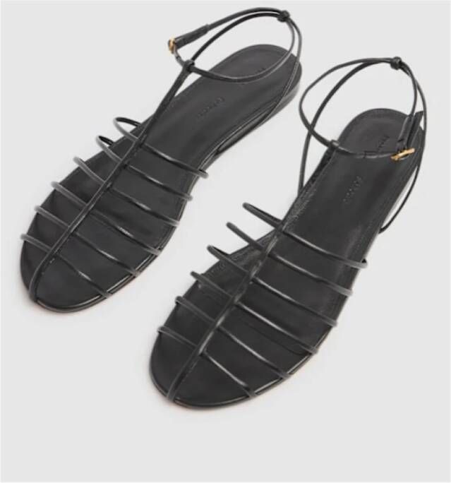 Proenza Schouler Zwarte Leren Cage Sandalen Black Dames