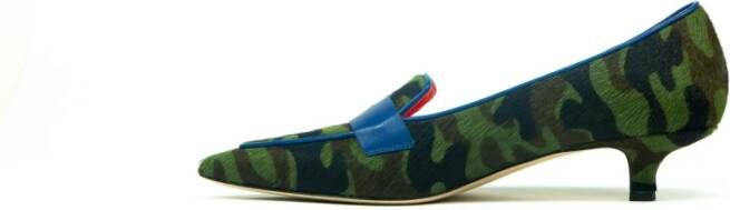 Prosperine Camouflage Hak Loafer Green Dames