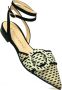 Prosperine Enkelband Mesh Sandaal Leren Zool Beige Dames - Thumbnail 2