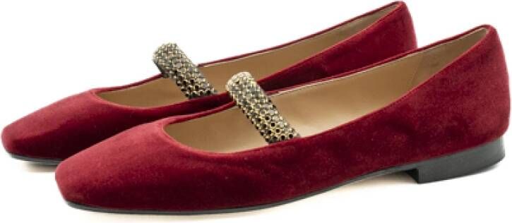 Prosperine Fluwelen Bordeaux Damesschoenen Aw24 Red Dames