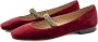 Prosperine Fluwelen Bordeaux Damesschoenen Aw24 Red Dames - Thumbnail 2