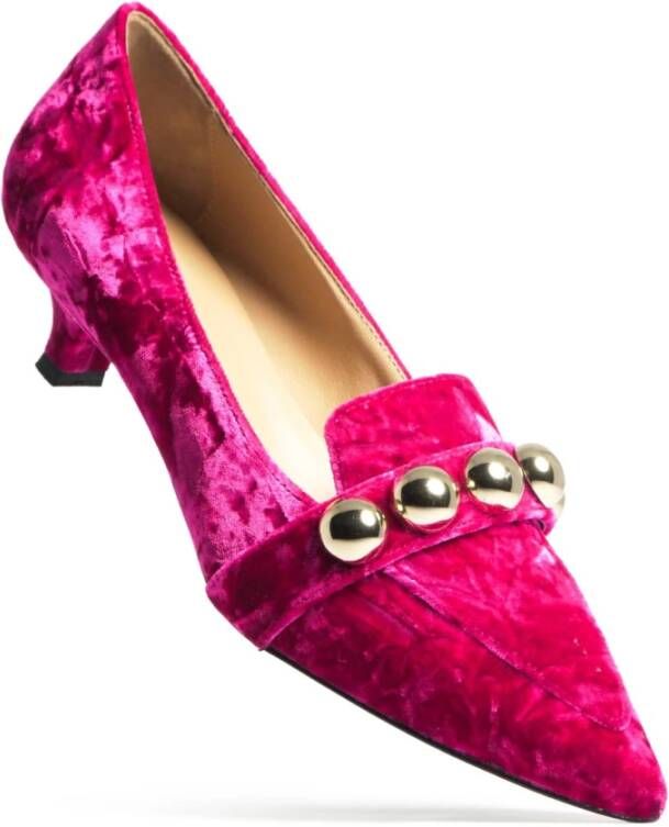 Prosperine Fluwelen Loafer met Accessoires Pink Dames