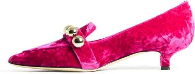 Prosperine Fluwelen Loafer met Accessoires Pink Dames