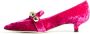 Prosperine Fluwelen Loafer met Accessoires Pink Dames - Thumbnail 3