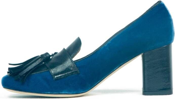 Prosperine Fluwelen Loafer met Kwastjes Blue Dames