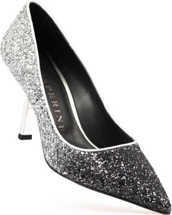 Prosperine Glitter Dameshakken 80mm Leren Zool Black Dames