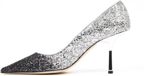 Prosperine Glitter Dameshakken 80mm Leren Zool Black Dames