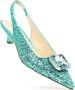 Prosperine Glitter Steen Damesschoenen Green Dames - Thumbnail 2