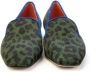 Prosperine Leren Mocassin met Suède Detail Green Dames - Thumbnail 5