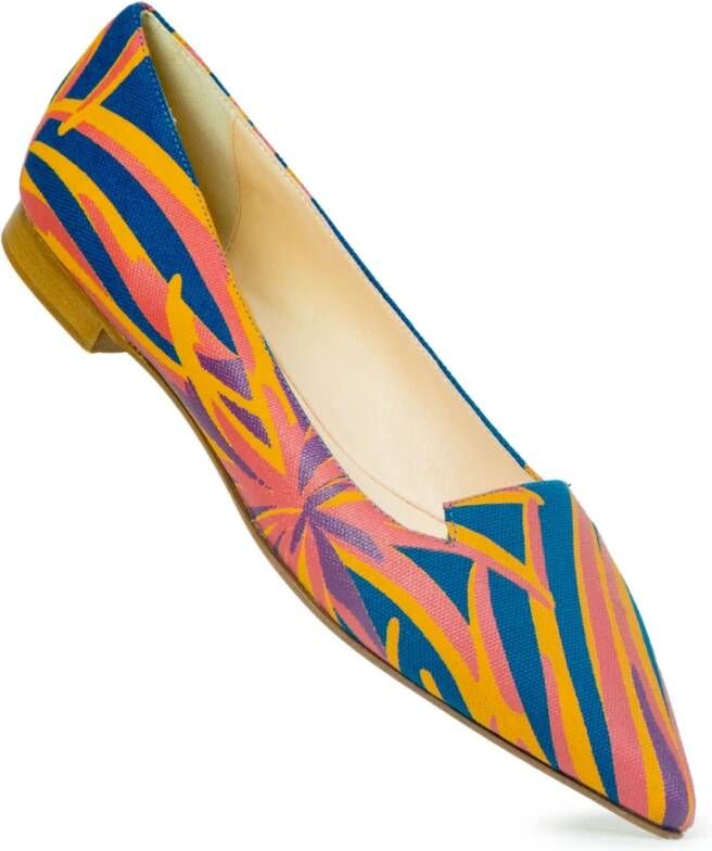 Prosperine Loafer met Palmprint Stof Multicolor Dames