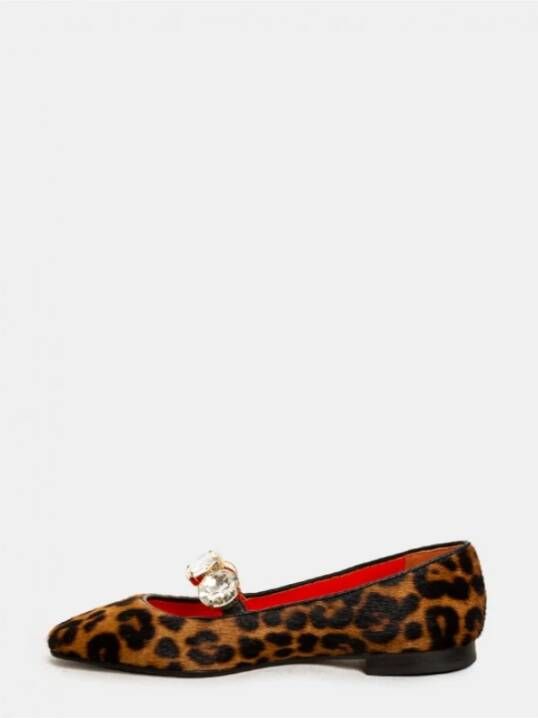 Prosperine Luipaardprint Ballerina met Juweelband Multicolor Dames