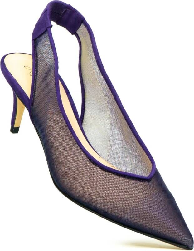 Prosperine Mesh Hakken Leren Zool Damesschoenen Purple Dames