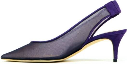 Prosperine Mesh Hakken Leren Zool Damesschoenen Purple Dames