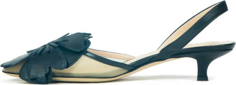 Prosperine Mesh Slingback met leren accessoire Beige Dames