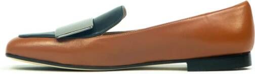 Prosperine Nappa Loafer met Plaque Brown Dames