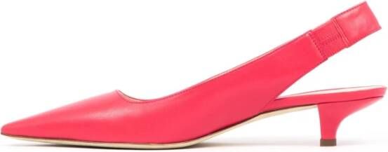 Prosperine Open-toe leren pumps met 35mm hak Red Dames