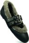 Prosperine Pluche Ballerina Schoenen Black Dames - Thumbnail 2