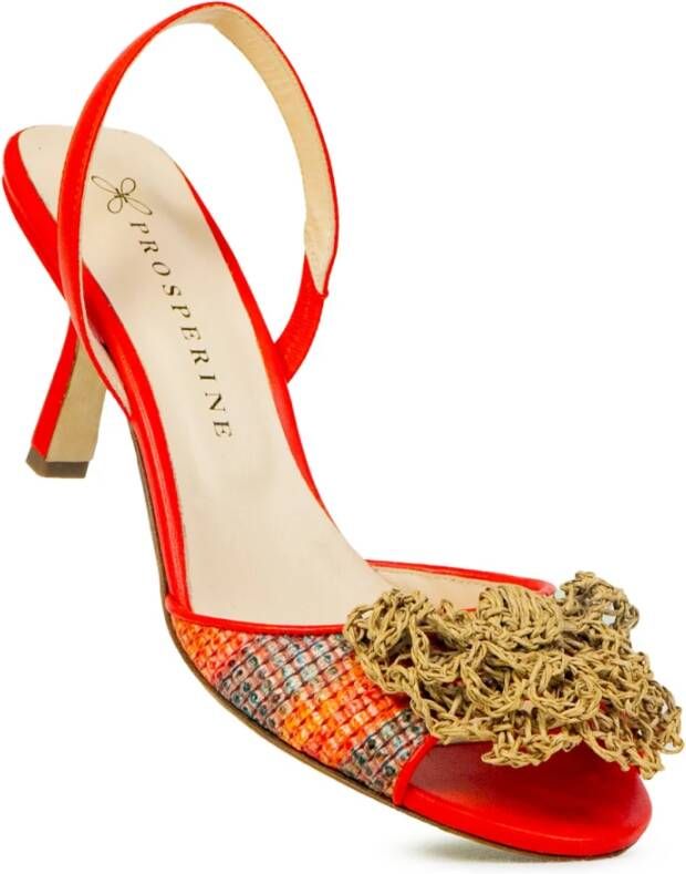 Prosperine Raffia en Nappa Sandaal Multicolor Dames