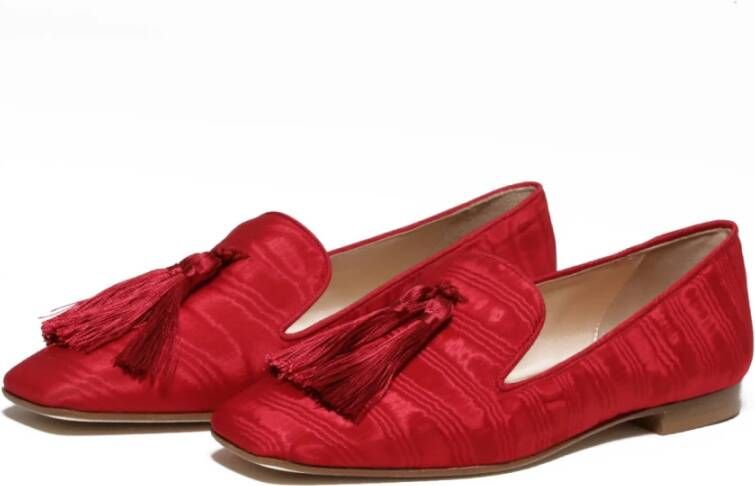 Prosperine Rode Moirè Loafer Schoenen Red Dames