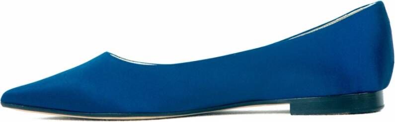 Prosperine Satin Ballerina Schoenen Leren Voering Blue Dames