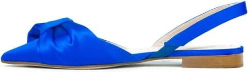 Prosperine Satin Slingback Sandaal met Strik Blue Dames