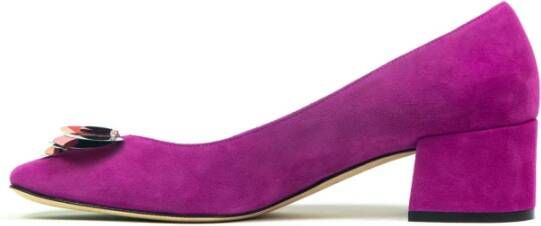 Prosperine Suède Pumps met Pailletten Purple Dames