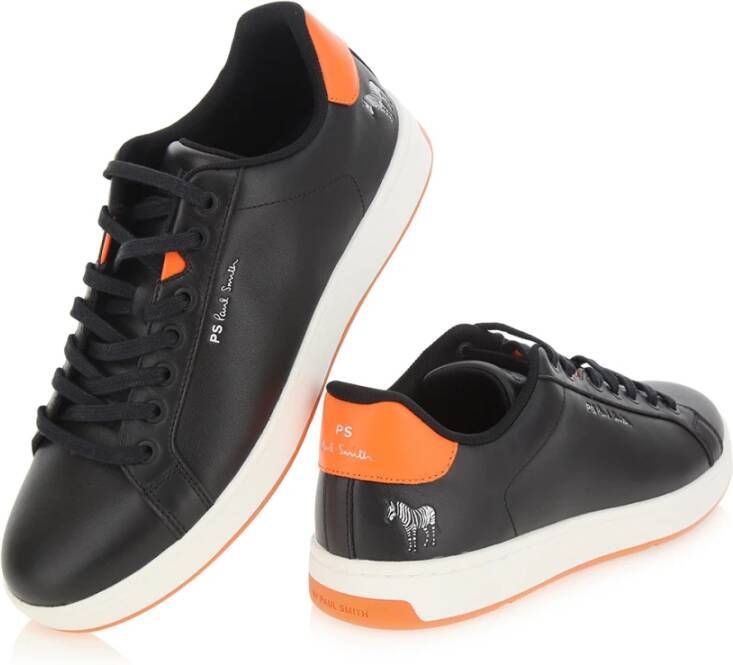 PS By Paul Smith Albany Leren Sneakers Zwart Black Heren