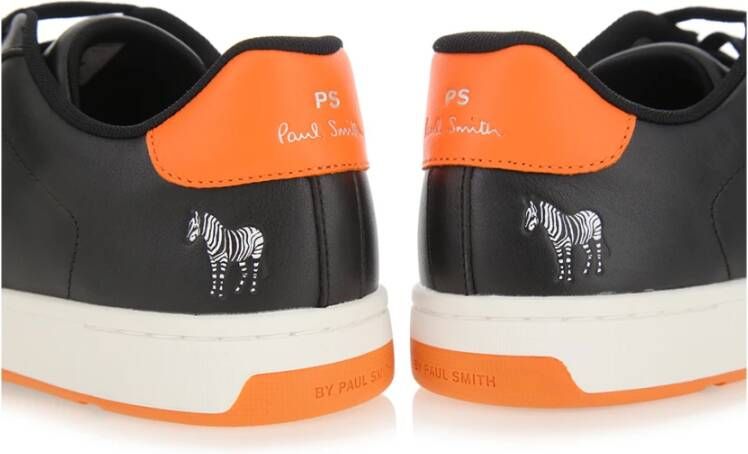 PS By Paul Smith Albany Leren Sneakers Zwart Black Heren