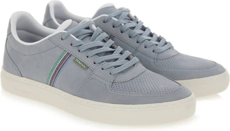 PS By Paul Smith Blauwe Suède Sneakers met Borduursel Blue Heren