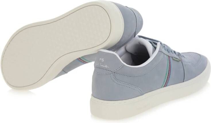 PS By Paul Smith Blauwe Suède Sneakers met Borduursel Blue Heren