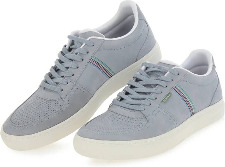 PS By Paul Smith Blauwe Suède Sneakers met Borduursel Blue Heren