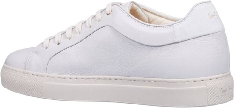 PS By Paul Smith Bruine Sneakers Met Logo Suède Achterpatch White Heren