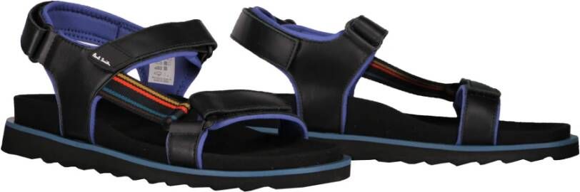 PS By Paul Smith Chunky Sole Platte Sandalen met Velcro Black Heren