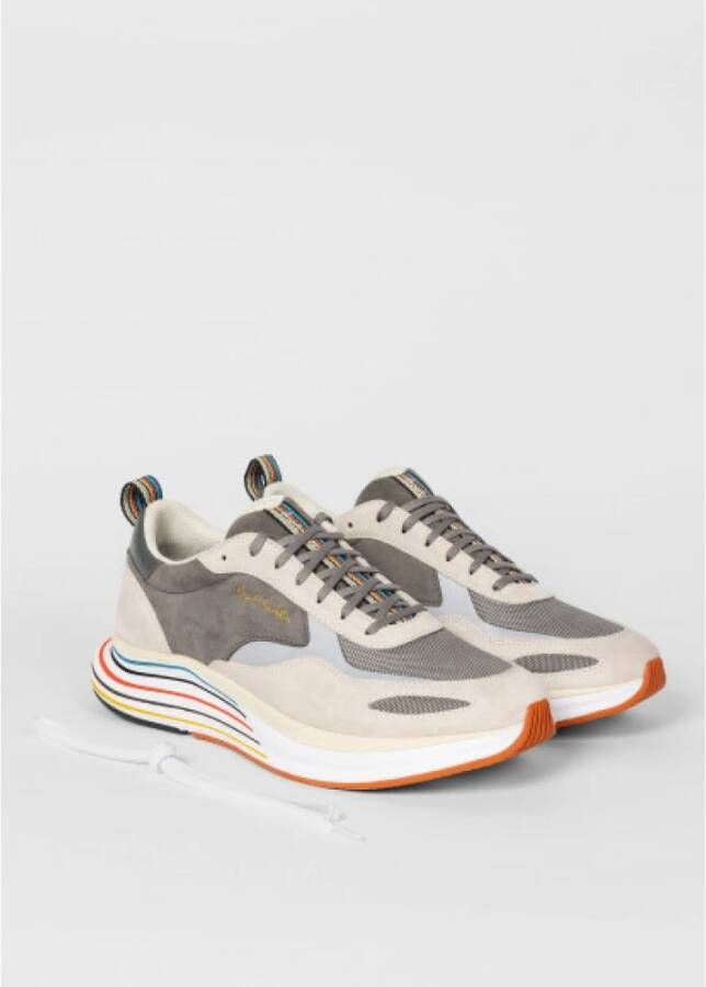 PS By Paul Smith Grijze Suède Stijlvolle Sneakers Gray Heren