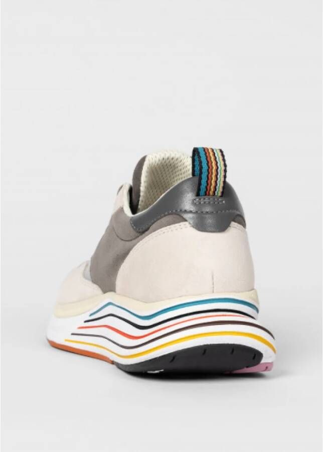 PS By Paul Smith Grijze Suède Stijlvolle Sneakers Gray Heren