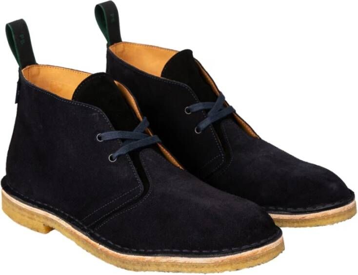 PS By Paul Smith Veterboots Donkerblauw Leer Blue Heren